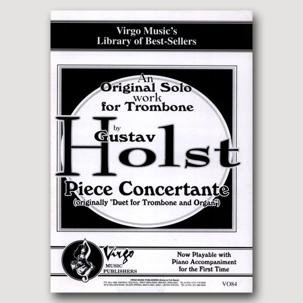 PIECE CONCERTANTE (Gustav Holst) for Trombone with Piano VO84