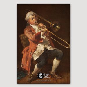 "TROMBONE PLAYER" BY ROBERT ALEXANDER HILLINGFORD (1870) Private Collection BETTER-GRIP TROMBONE TOWEL - VO93d